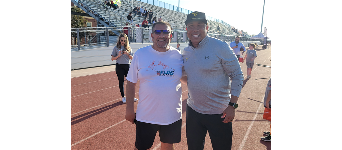 Commissioner With NFL Great Hines Ward